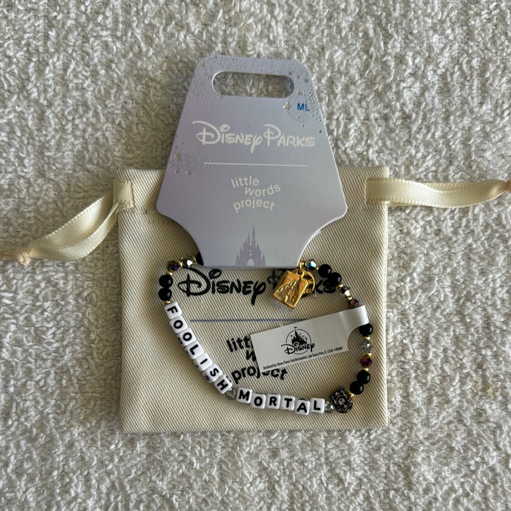 Little Words Project X Disney Parks Foolish Mortal Beaded Bracelet 50$